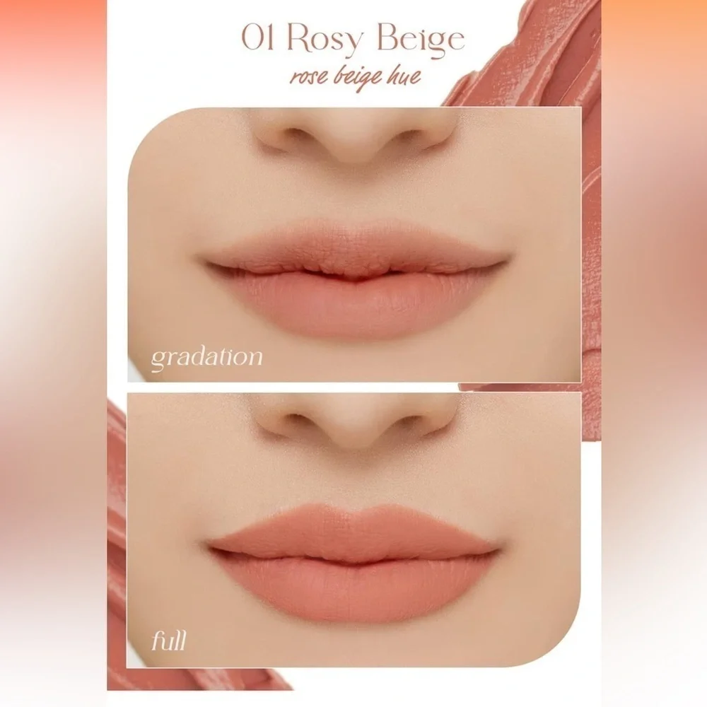 I'M MEME Lip Stain - Color Key Ring Velvet Tint -, Highly-pigmented- Rosy Beige